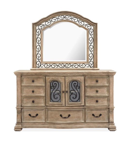 Henry & Mason - Selara Fawn Drawer Dresser With Shaped Mirror - AFA01113 view 2