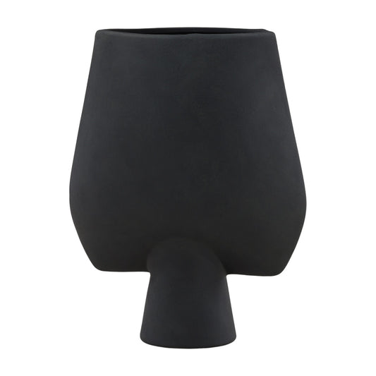 Henry & Mason - Seratti Black Terracotta Vase - DV7417 veiw 2