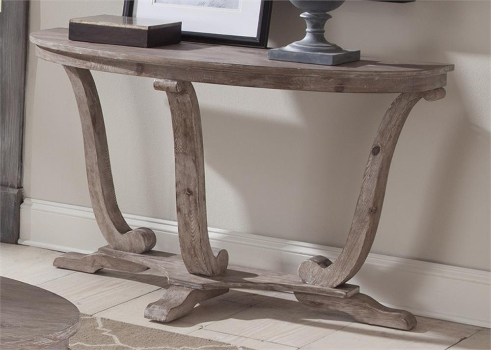 Henry & Mason - Slate Factory Sofa Table in Stone White Wash with Wirebrush Distressing - AFA01547 view 1