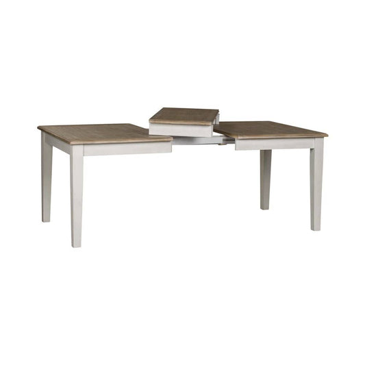 Henry & Mason - Springdale Rectangular Leg Table in Soft White Wash with Wirebrushed Gray Tops - AFA01554 view 2