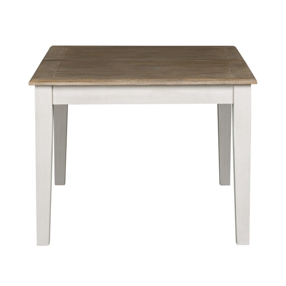 Henry & Mason - Springdale Rectangular Leg Table in Soft White Wash with Wirebrushed Gray Tops - AFA01554 view 6