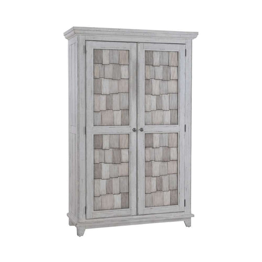 Henry & Mason - Stream Side Armoire in Riverstone White & Tobacco - AFA01872 view 2