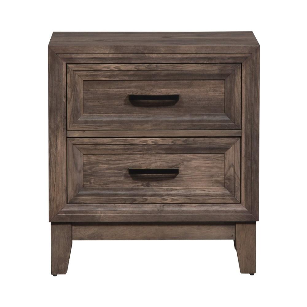 Henry & Mason - Summit Peak 2 Drawer Night Stand in Cobblestone - AFA02503 view 1
