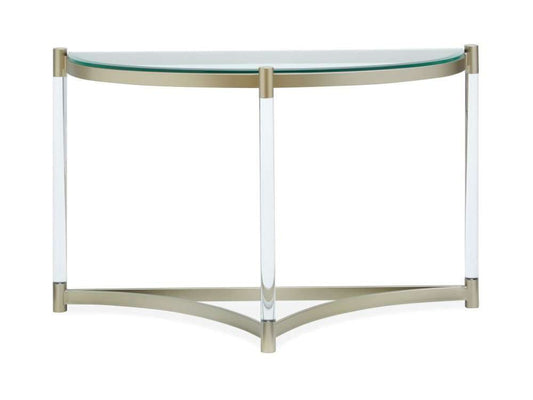 Henry & Mason - Tallis Demilune Sofa Table in Platinum - AFA00548 view 2