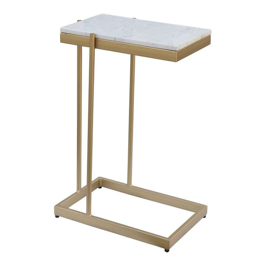 Henry & Mason - Thea Table with White Marble Top - THE-840-WHI-SD veiw 2