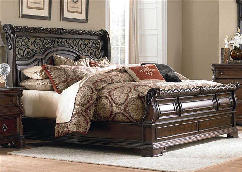 Henry & Mason - Trellis Court King Sleigh Bed in Brownstone - AFA03061 view 1