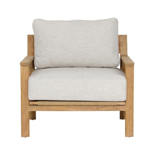 Henry & Mason - Trevi Teak Wood Outdoor Occasional Chair in Taupe Olefin - DV7668 veiw 2