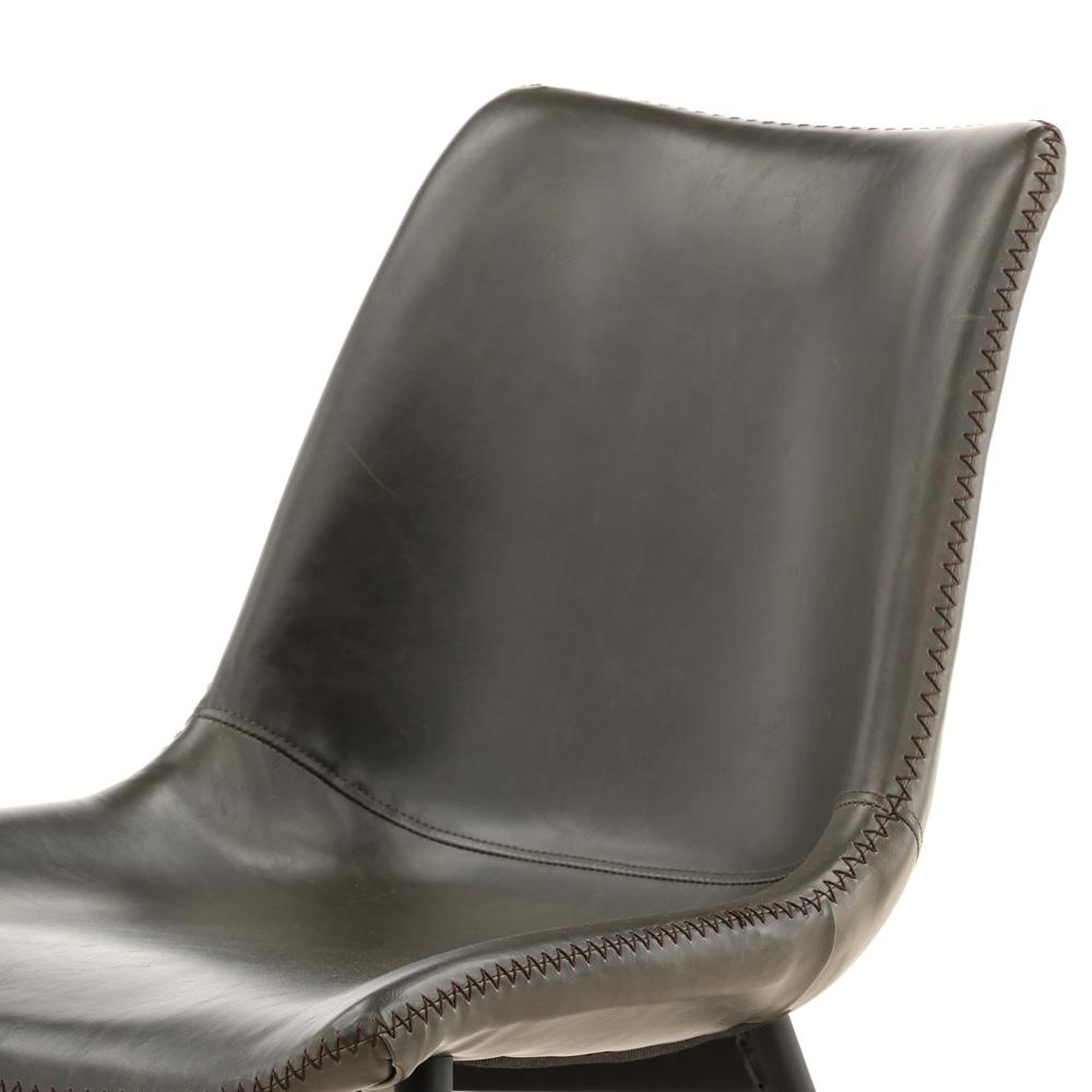 Henry & Mason - Tripoli Black Iron and Gray Faux Leather Dining Chair - DV7132 veiw 5