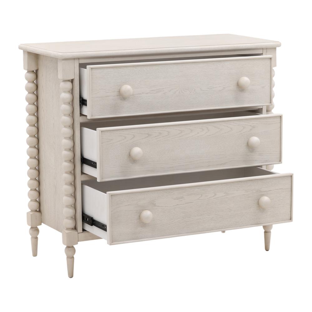 Henry & Mason - Ulti Rubberwood 3 Drawer Dresser In Whitewashed Oak - DV7221 veiw 5