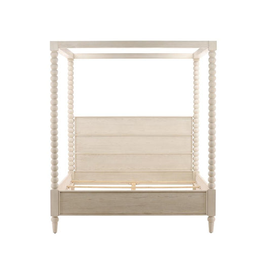 Henry & Mason - Ulti Rubberwood Eastern King Canopy Bed In Whitewashed Oak - DV7191 veiw 2