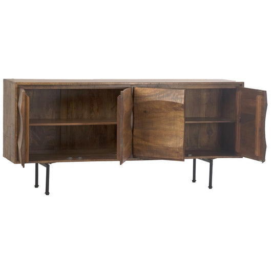 Henry & Mason - Uptown Brown Mango Wood Sideboard with Black Iron Legs - DV7306 veiw 2