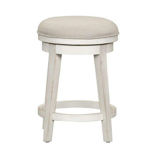 Henry & Mason - Urban Rustic Console Swivel Stool in Flea Market White with Heavy Distressing - AFA02587 view 2
