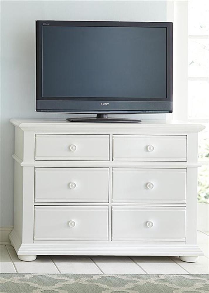 Henry & Mason - Vacation Villa I Media Chest in Oyster White - AFA03105 view 1