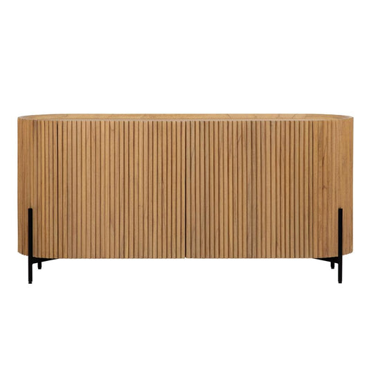 Henry & Mason - Vette 59in Natural Mindi Wood Sideborad with Black Iron Legs - DV7116 veiw 2