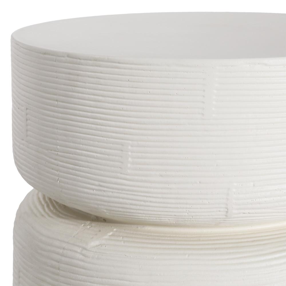 Henry & Mason - Vrable White Concrete Side Table - DV7266 veiw 2