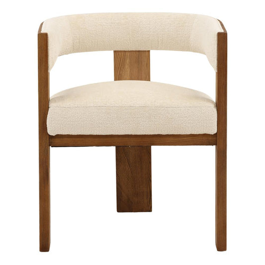 Henry & Mason - Waller Natural Ash Wood Dining Chair in Cream Performance Fabric - DV7394 veiw 2