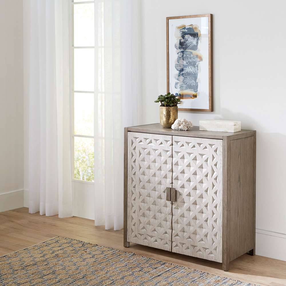 Henry & Mason - Winfield Accent Console in Antique White with Tobacco Tops - AFA01808 view 1