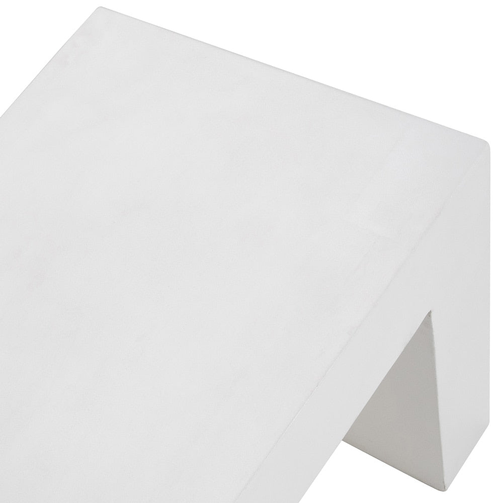 Henry & Mason - Wright Concrete Outdoor Bench in White - DV7286 veiw 5