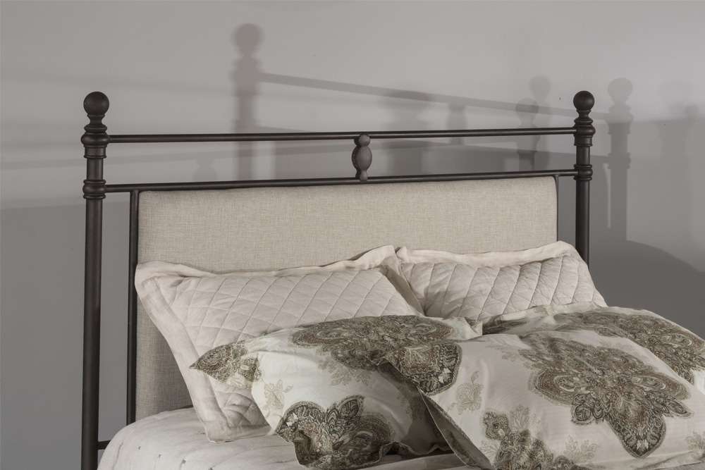 Hillsdale Furniture - Ashley King Upholstered Panel Headboard with Frame, Linen Stone - 2137HKR veiw 1