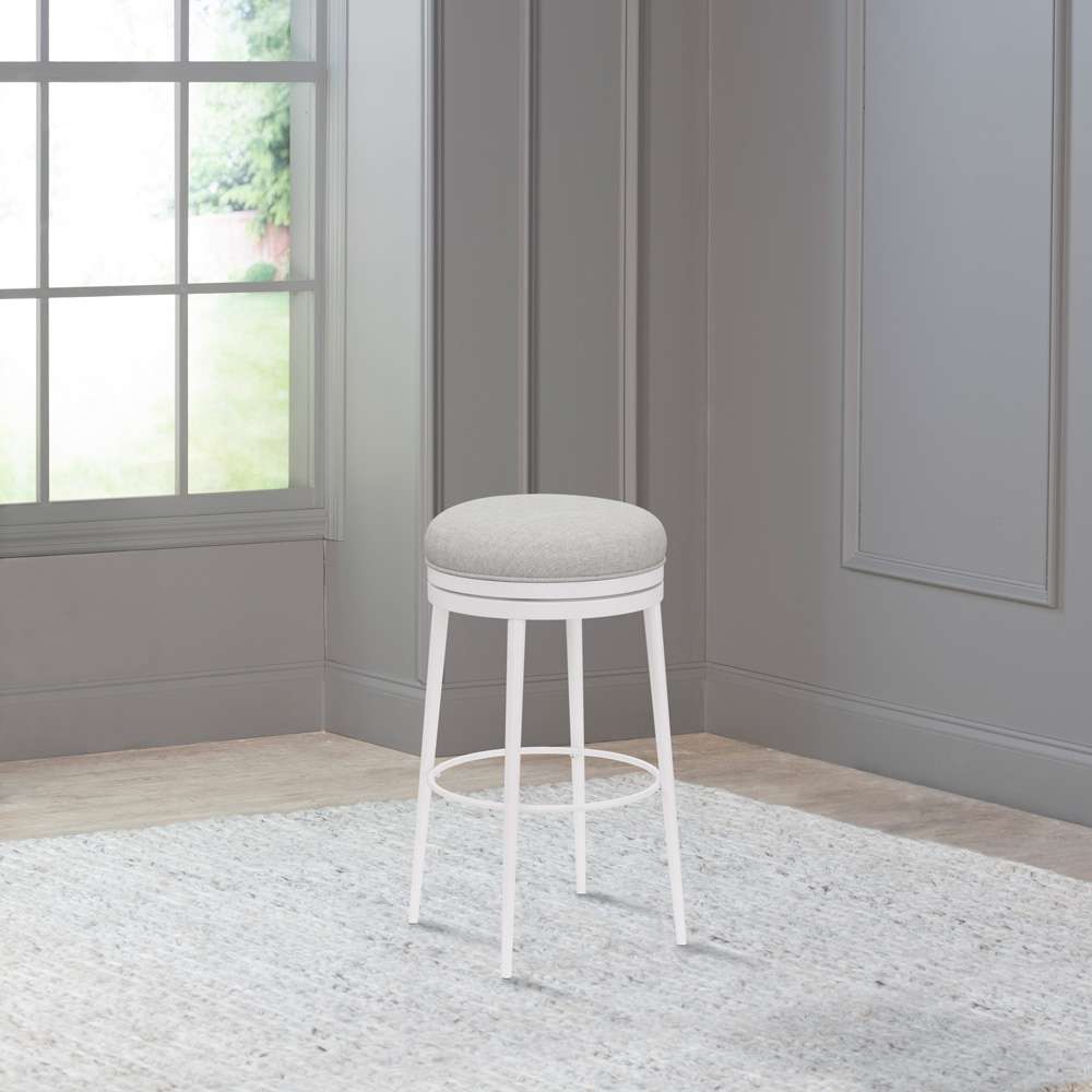 Hillsdale Furniture - Aubrie Metal Backless Counter Height Swivel Stool, White - 4556-828 veiw 3