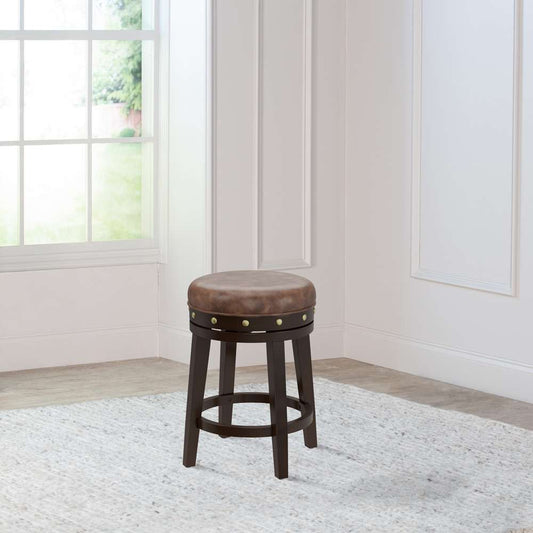 Hillsdale Furniture - Benard Wood Backless Counter Height Swivel Stool, Deep Smoke Brown - 5990-826 veiw 3