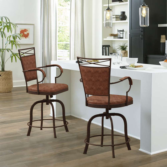 Hillsdale Furniture - Bridgetown Metal Counter Height Swivel Stool, Aged Bronze - 5759-826 veiw 2
