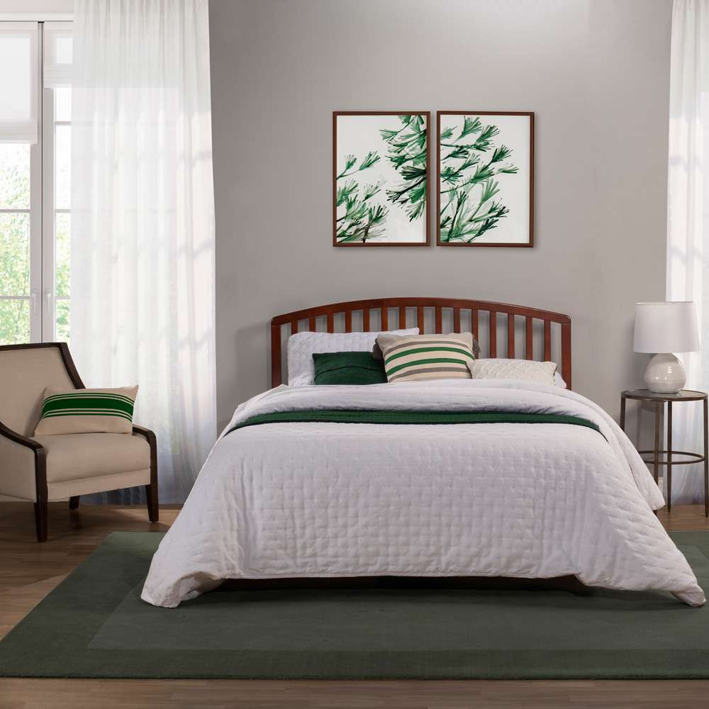 Hillsdale Furniture - Carolina Wood Full/Queen Headboard with Frame, Walnut - 1593HFQR veiw 3