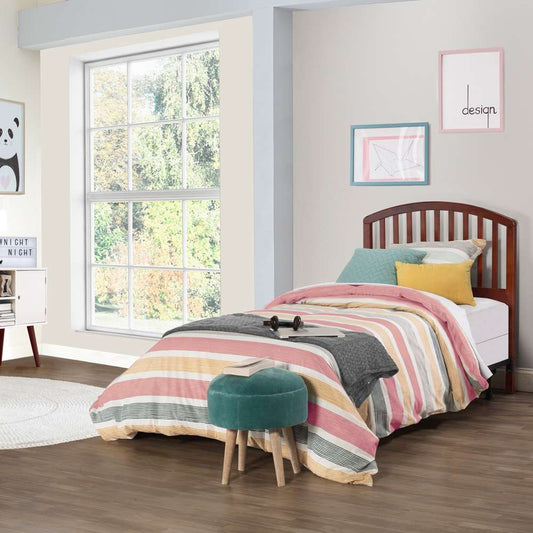 Hillsdale Furniture - Carolina Wood Twin Headboard with Frame, Walnut - 1593HTWR veiw 2