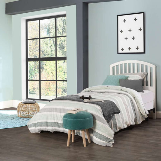 Hillsdale Furniture - Carolina Wood Twin Headboard with Frame, White - 1109HTWR veiw 2