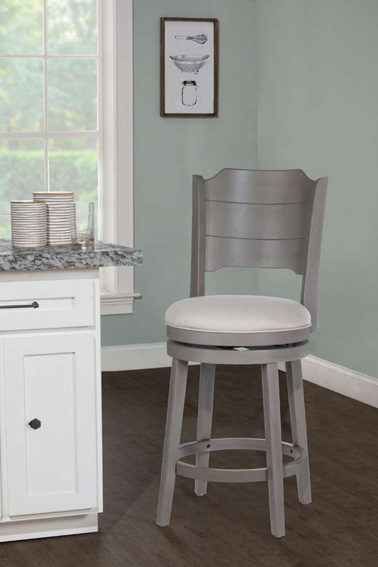 Hillsdale Furniture - Clarion Wood Counter Height Swivel Stool, Distressed Gray - 4541-826 veiw 2