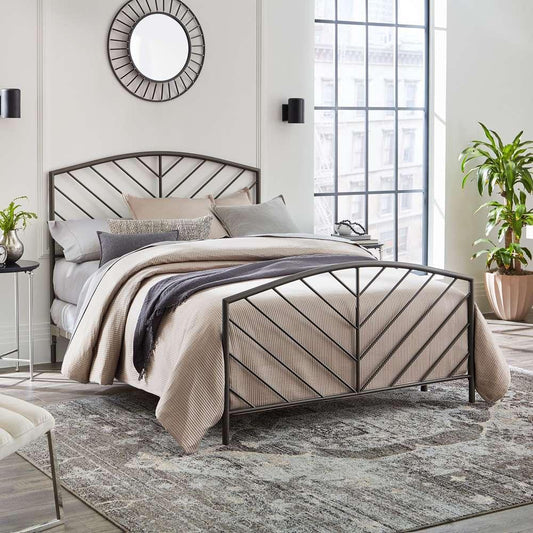 Hillsdale Furniture - Essex Metal Queen Bed, Gray Bronze - 2346BQR veiw 2