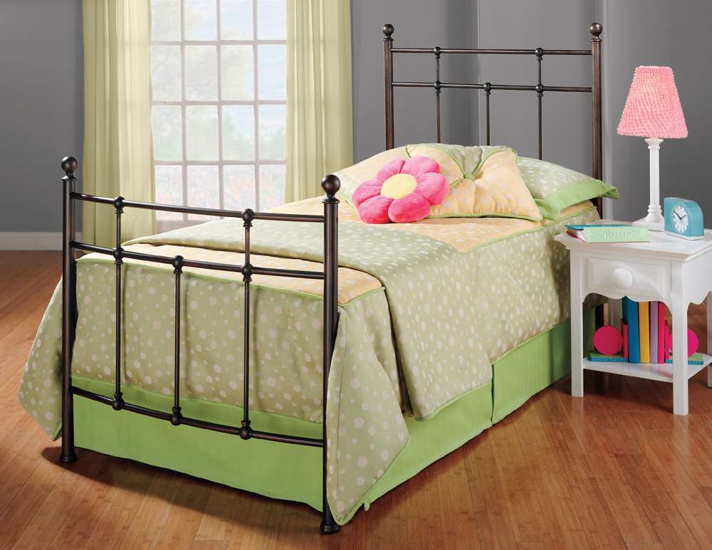 Hillsdale Furniture - Providence Twin Metal Bed, Antique Bronze - 380BTWR veiw 2