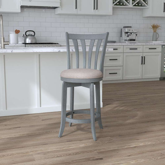 Hillsdale Furniture - Savana Wood Counter Height Swivel Stool, Blue Wire Brush - 4617-826 veiw 2