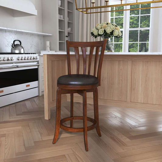 Hillsdale Furniture - Savana Wood Counter Height Swivel Stool, Cherry - 4495-826 veiw 2