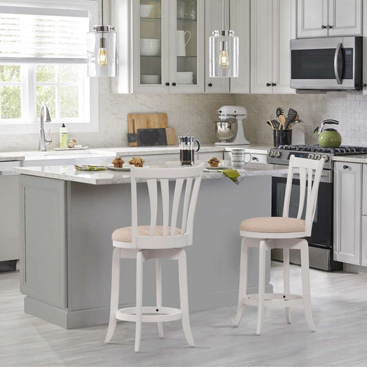Hillsdale Furniture - Savana Wood Counter Height Swivel Stool, White - 5272-826 veiw 2