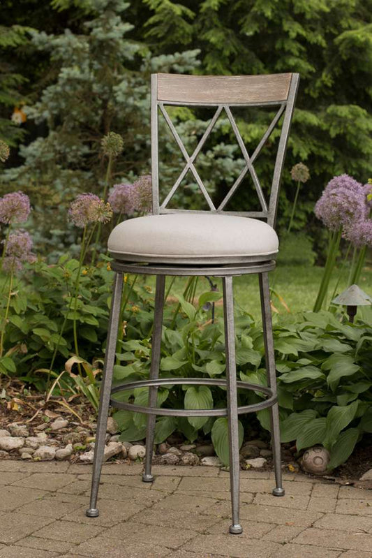 Hillsdale Furniture - Stewart Metal Counter Height Swivel Stool, Aged Pewter - 6319-826 veiw 2
