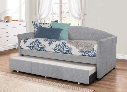 Hillsdale Furniture - Westchester Upholstered Twin Daybed with Trundle, Smoke Gray - 2019DBTG veiw 2