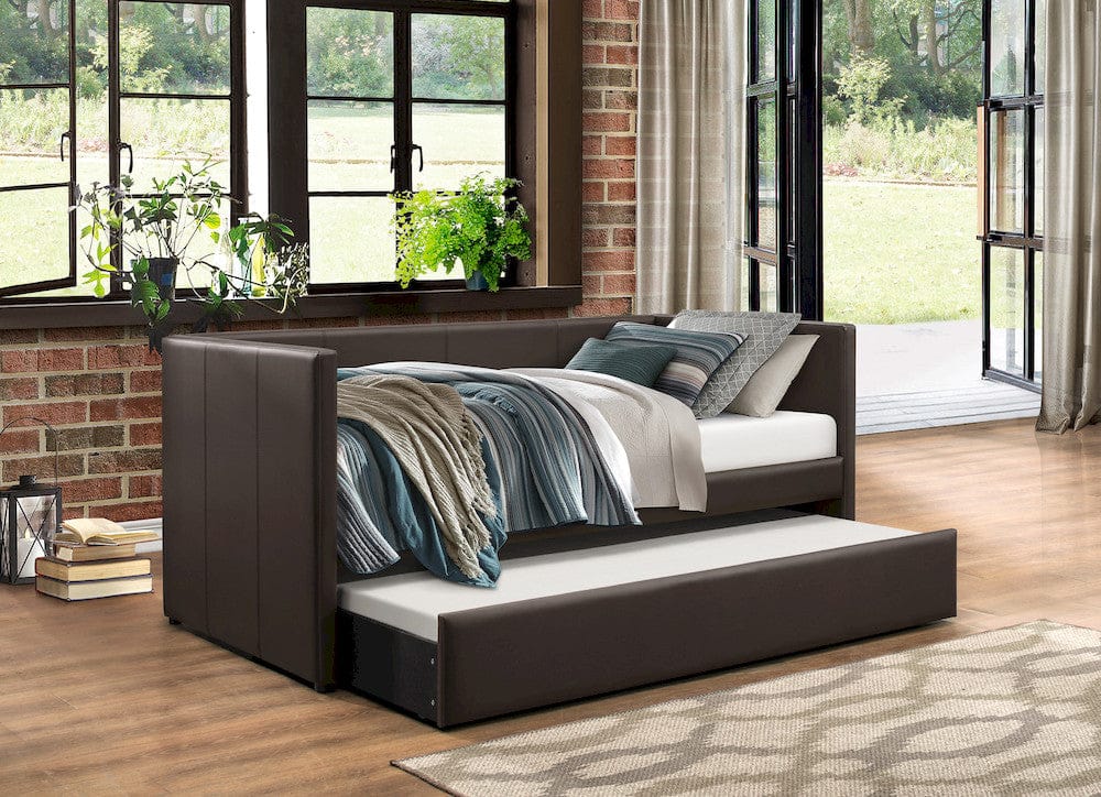 Homelegance - Adra Daybed W/ Trundle in Brown - 4949DBRx view 4