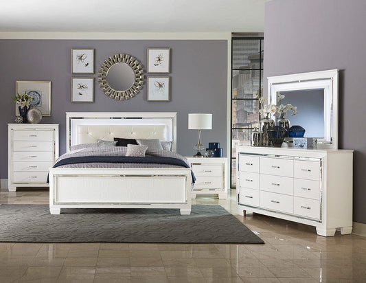 Homelegance - Allura California King Bed, LED Lighting in White - 1916KW-1CKx view 2