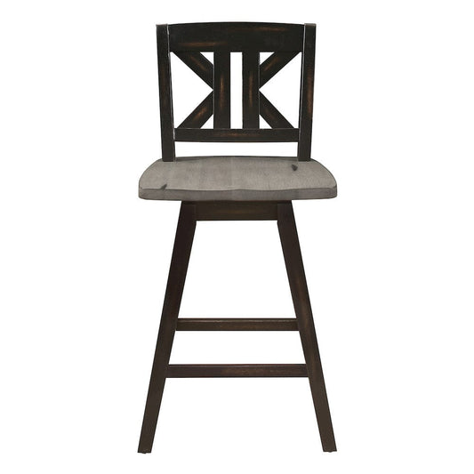 Homelegance - Amsonia Swivel Counter Height Chair - 5602-24BKS1 view 2