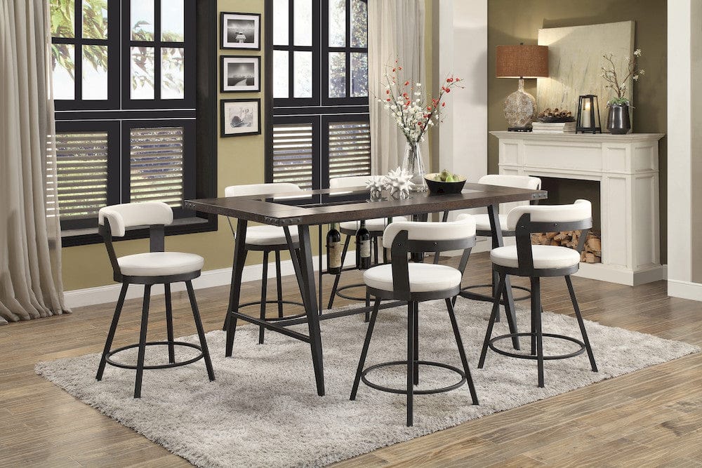 Homelegance - Appert Swivel Counter Height Chair in White - 5566-24WT3A view 5