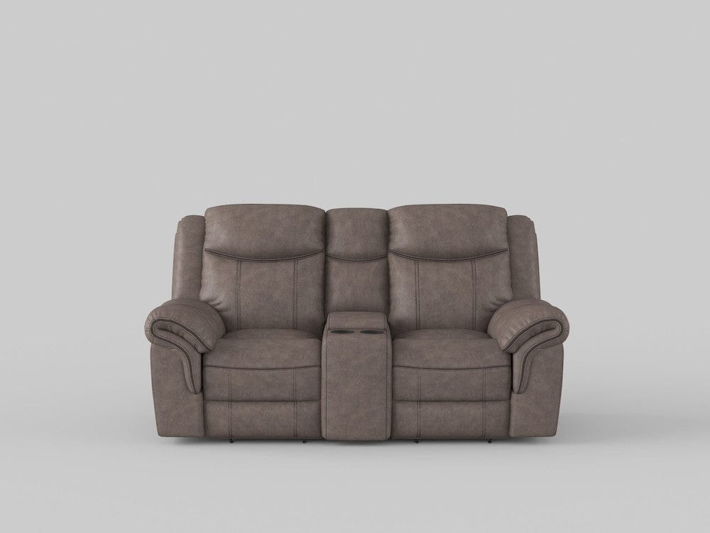 Homelegance - Aram Double Glider Reclining Love Seat W/ Center Console, Receptacles and USB Ports in Brown - 8206NF-2 view 10