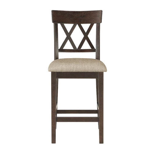 Homelegance - Balin Counter Height Chair, Double X Back in Brown - 5716-24S2 view 2