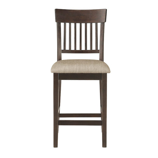 Homelegance - Balin Counter Height Chair, Slat Back in Brown - 5716-24S1 view 2
