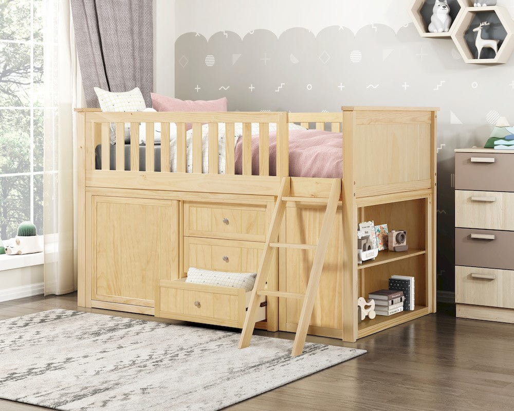Homelegance - Bartly Low Loft Bunk W/ Bookcase and Dresser - B2043LL-1xBCDR view 12