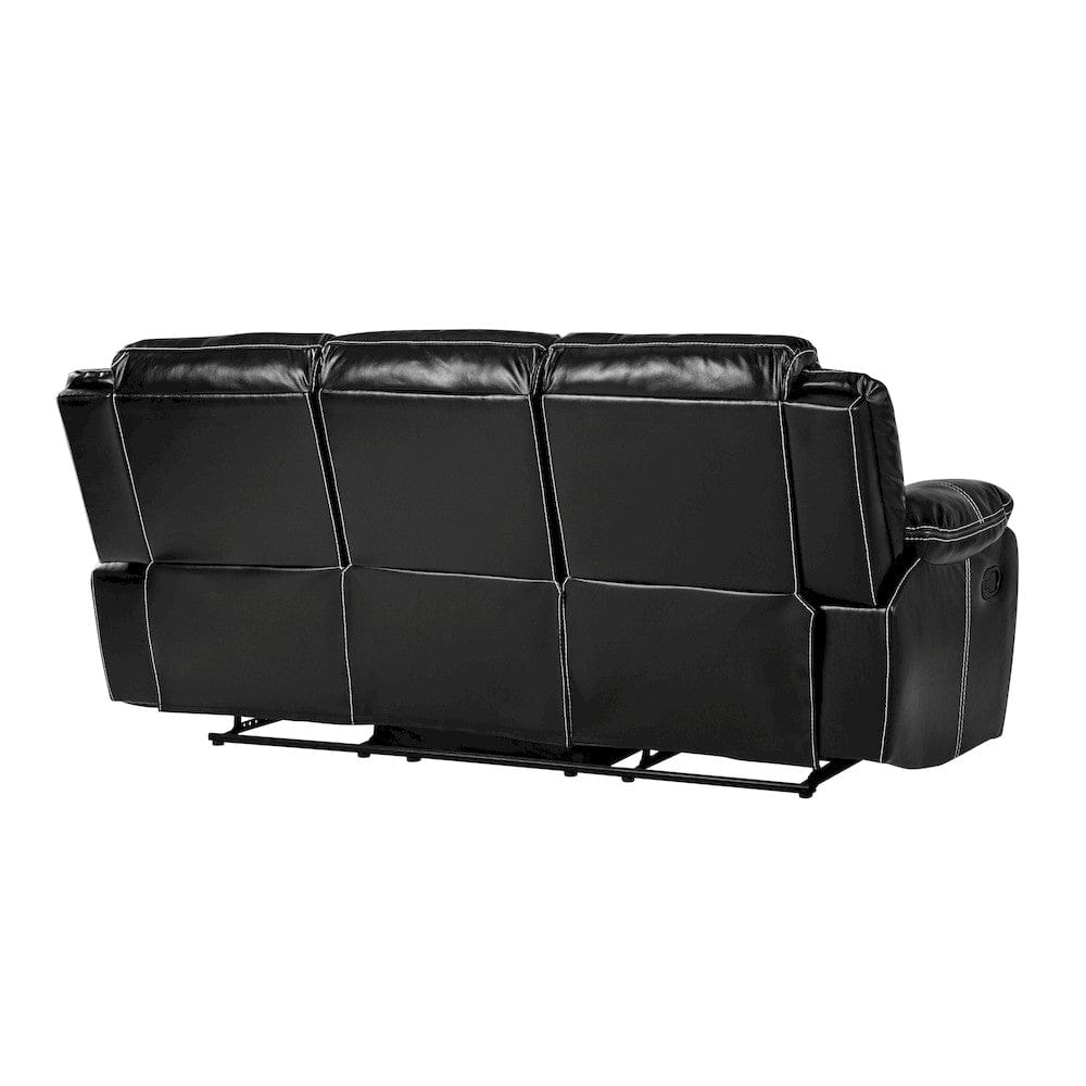Homelegance - Bastrop Double Reclining Sofa in Black - 8230BLK-3 view 8