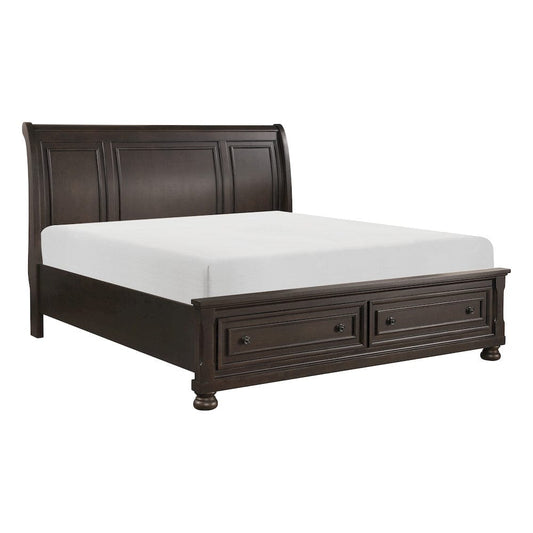 Homelegance - Begonia California King Platform Bed W/ Footboard Storage - 1718KGY-1CKx view 2