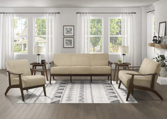 Homelegance - Carlson Love Seat in Light brown - 1032BR-2 view 2