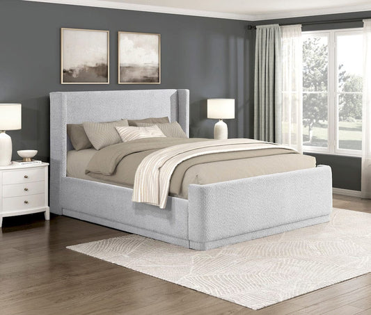 Homelegance - Carmel Full Platform Bed in Light gray - 2396LGF-1x view 2