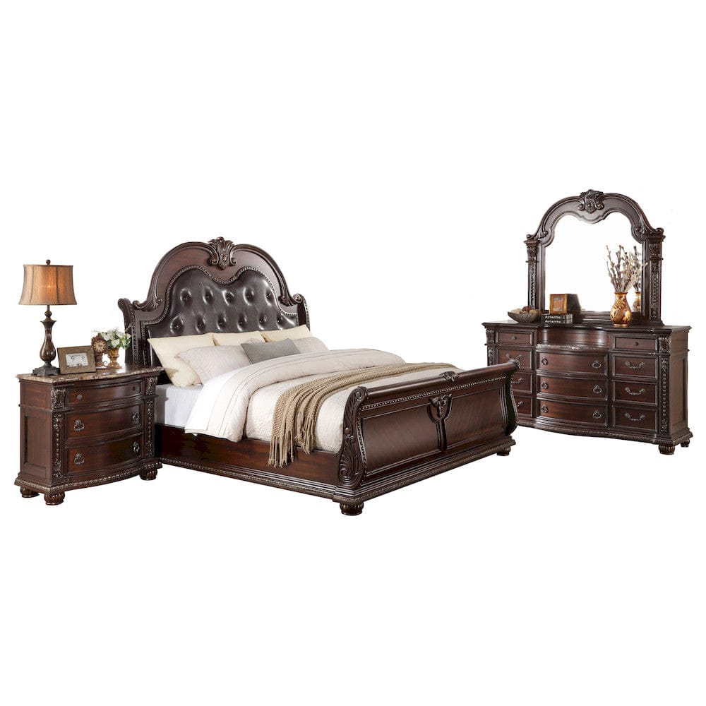 Homelegance - Cavalier California King Sleigh Bed in Brown - 1757K-1CKx view 4